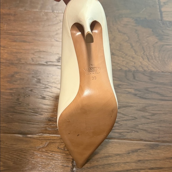 Valentino Women's Ivory Studded Heel - Picture 3 of 3